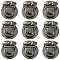 10Pcs Alloy Bag Tuck Lock Clasps, Purse Thumb Locks, for Bag Replacement Accessories, Flat Round, Gunmetal, 3.9cm