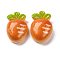 Resin Cabochons, Orange, Carrot, 23.5x16x9.5mm