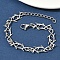 304 Stainless Steel Link Chain Bracelets for Women, Branch, Stainless Steel Color, 6-7/8 inch(17.5cm)