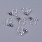 Transparent U Type Alloy Ear Clip, Painless Prevent Allergy Resin, Platinum, 11x10x3mm, Hole: 2mm