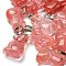 Cherry Quartz Glass Pendants, with 201 Stainless Steel Finding, Dog, 25~27x15~16x9~9.5mm, Hole: 5x7mm