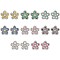 Cubic Zirconia Flower Stud Earrings, Rack Plating Brass Jewelry for Women, Platinum, Mixed Color, 19x19.5mm