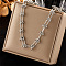 Stainless Steel Knot Link Chain Necklaces, Stainless Steel Color, 15.75 inch(40cm)