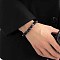 Natural Snowflake Obsidian & Lava Rock Round Beaded Stretch Bracelet, Beads: 8mm