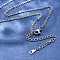 Tarnish Resistant 304 Stainless Steel Necklaces, Cable Chain Necklaces, Stainless Steel Color, 16.14 inch(41cm)