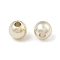 Rack Plating Brass Round Beads, Long-Lasting Plated, Cadmium Free & Lead Free, Real 14K Gold Plated, 5x4.5mm, Hole: 1.4mm