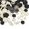 DIY Jewelry Making Finding Kits, Including Resin Beads & Charms & Cabochons, Flower & Butterfly & Leaf & Heart & Star & Moon, White, 8~29x5~42x3~7mm, Hole: 1.6~2mm, 100Pcs/set