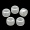 ABS Plastic Imitation Pearl European Beads, Large Hole Beads, Rondelle, Creamy White, 8x6mm, Hole: 4mm, about 1950pcs/500g