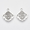 Tibetan Style Alloy Pendants, Chakra, Cadmium Free & Lead Free, Muladhara, 23x19x1.5mm, Hole: 1.8mm, about 588pcs/1000g