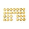 304 Stainless Steel Beads, Flat Round with Letter A~Z, Ion Plating(IP), Golden, 7x3.5mm, Hole: 1.6mm