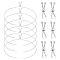 12Pcs 2 Style Adjustable 304 Stainless Steel Bracelet Making, Slider Bracelets, Stainless Steel Color, 6pcs/style