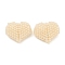 ABS Plastic Pendant, Heart, Blanched Almond, 22x18.5x9mm, Hole: 0.5mm