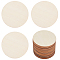 50Pcs Wood Cutouts, Unfinished Wood Pieces, BurlyWood, Flat Round, 60mm, 50pcs/set