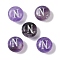 Natural Amethyst Beads, Rondelle with Letter, Letter N, 8.5~9x5~5.5mm, Hole: 1.2mm