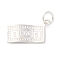 925 Sterling Silver Paper Money Pendants, with Jump Rings & 925 Stamp, Silver, 12x20x1.5mm, Hole: 3.5mm