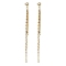 Brass Tassel Chain Drop Earrings for Women, Ear Thread, with 304 Stainless Steel Stud Earring Findings, Golden, 87mm
