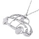 201 Stainless Steel Car Pendant Necklace with Cable Chains for Men Women NJEW-T009-JN105-1-45-A-2