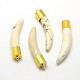 Mixed Natural Howlite Tooth Big Pendants G-N0129-08G-2