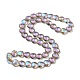 Transparentes perles de verre de galvanoplastie brins EGLA-E030-01N-01-2