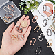 CHGCRAFT Pack of 16 4 Colours Oval Ring Buckles Carabiner Gold-Coloured Connectors for Jewellery Bracelets Key Chain Decorative Charms Inner Diameter 10 x 24 mm Not Suitable for Climbing FIND-CA0003-44-3