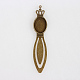 Bronze antique supports fer signet cabochon PALLOY-N0084-14AB-NF-1