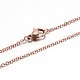 304 Stainless Steel Cable Chain Necklaces NJEW-E026-04RG-1
