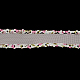 ポリエステルオーガンジーリボン  花で印刷  ショッキングピンク  1インチ（25mm）  約20ヤード/ロール（18.29メートル/ロール） ORIB-R028-16A-1