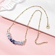 Женские подвески-цепочки с подвесками из натурального лазурита и аквамарина NJEW-JN05608-1