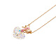Shegrace – collier avec pendentif en forme de cœur et nœud papillon en cristal autrichien pour fille JN08A-2