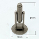 真鍮製カフボタン  アパレルアクセサリのカフスボタンパーツ  ニッケルフリー  プラチナカラー  24x12mm KK-E106-N-NF-1