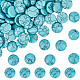 Sunnyclue 1 caja de 100 cabujones de piedras preciosas redondas con parte trasera plana de 12.{118} in con parte trasera plana de turquesa sintética TURQ-SC0001-05C-1