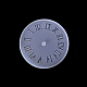 ローマ数字の時計の壁の装飾食品グレードのシリコーン型のフラットラウンド  UVレジン用  エポキシ樹脂工芸品作り  ゴーストホワイト  104x7mm SIMO-PW0001-424D-02-1