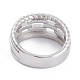 ユニセックス304ステンレススチールフィンガー指輪  円形  ステンレス鋼色  サイズ6~9  6~12mm  内径：16.5~18.9mm RJEW-K233-12-P-2