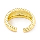 Rack Plating Brass Croissant Open Cuff Ring for Women RJEW-I083-04G-3