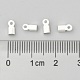 アイアン製コードエンドパーツ  銀色のメッキ  6x3mm  穴：1mm E029-S-3
