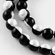 Two Tone Spray Painted Glass Pearl Beads Strands DGLA-R050-10mm-48-1