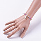 Acrylique et abs en plastique imitation perles de nacre bracelets extensibles BJEW-JB04759-01-5