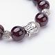 Natural Garnet Beads Stretch Bracelets BJEW-JB02979-05-2