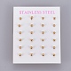 304 Stainless Steel Ball Stud Earrings EJEW-F0061-06C-G-2