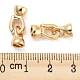 Brass Micro Pave Clear Cubic Zirconia Fold Over Clasps KK-Q789-50G-3