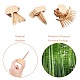 Étiquettes de plantes en bambou en forme de fleur et d'arbre DIY-WH0167-10-3