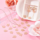 Dicosmétique 100 pièces breloques fleur de sakura en émail breloques de fleur rose breloques de fleur de cerisier dorées breloques de sakura à dos plat pendentifs en alliage d'émail pour la fabrication artisanale de bijoux à bricoler soi-même FIND-DC0002-24-5