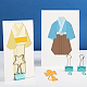 炭素鋼カッティングダイステンシル  DIYスクラップブッキング用  フォトアルバム  装飾的なエンボス紙カード  ステンレス鋼色  日本の着物の柄  服の模様  54~123x78~146x0.8mm  6個/セット DIY-WH0309-1033-8