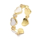 Corazón real 18k anillos de puño chapado en oro para niña regalo de mujer ZIRC-C021-05G-4