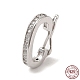 Rhodium Plated 925 Sterling Silver Twister Clasps STER-E056-026P-A-1
