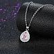 925 Sterling Silver Cubic Zirconia Pendant Necklaces NJEW-BB18863-A-6
