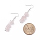 Set di gioielli con perline di quarzo rosa naturale SJEW-JS01232-06-8
