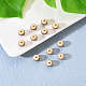50pcs perles de résine à rayures transparentes RESI-YW0001-02A-9