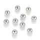 Perles rondes acryliques de placage en plastique PACR-L003-10mm-S-1