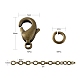 Diy 3m ovalados kits de fabricación de collar de cadenas de cable de latón DIY-FS0001-21AB-2